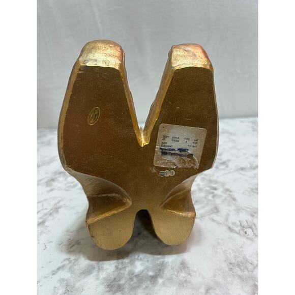 Witchy Centerpiece Halloween 7.5" Gold Boots Decor Laces Spiderwebs Whimsical - Picture 8 of 8